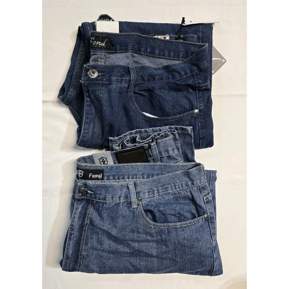 Fiend Denim Co‎ Men's Jeans 48x30 Slim Blue Lot Of 2  NWT